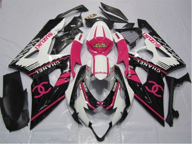 Compra Carenados Moto Suzuki GSXR 600 2006-2007 - Blanco Rosa Negro Chanel