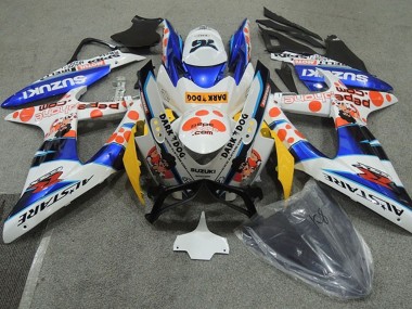 Compra Carenados Moto Suzuki GSXR 600 2008-2010 - Blanco Azul Naranja Alstare Dark Dog