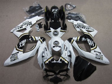 Compra Carenados Moto Suzuki GSXR 600 2008-2010 - Blanco Negro Motul Lucky Strike