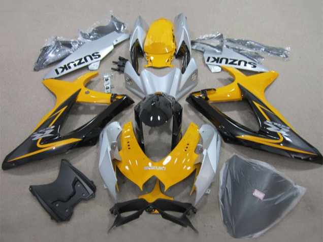 Compra Carenados Moto Suzuki GSXR 600 2008-2010 - Amarillo Plata Negro Brillante