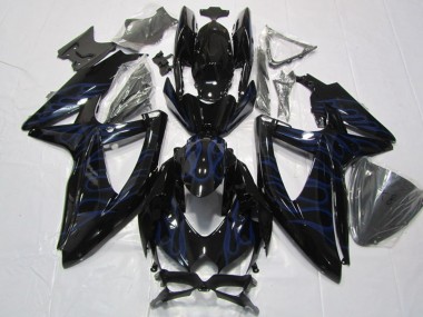Compra Carenados Moto Suzuki GSXR 600 2008-2010 - Negro Brillante Azul Llama