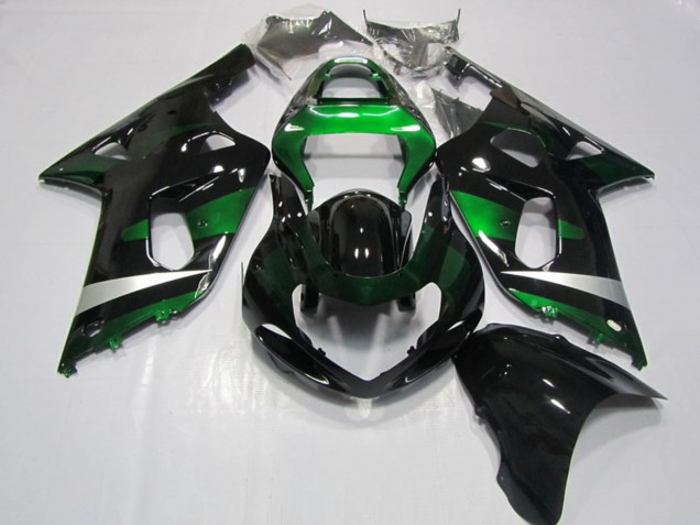 Compra Carenados Moto Suzuki GSXR 750 2001-2003 - Negro Brillante Verde Plata