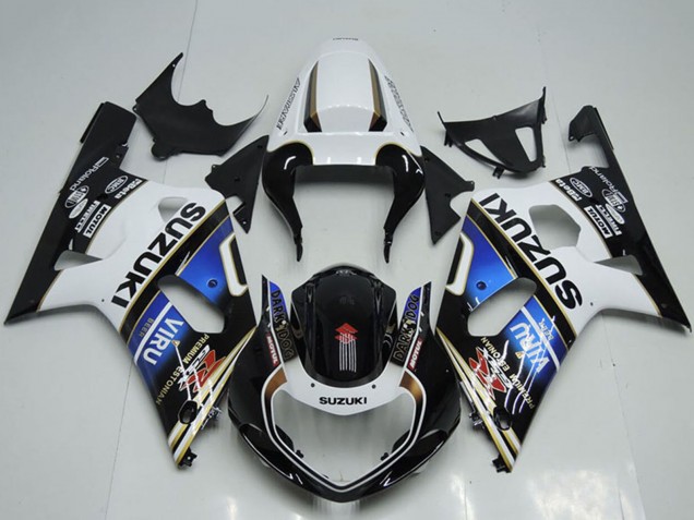 Compra Carenados Moto Suzuki GSXR 750 2001-2003 - Blanco Azul Negro Brillante Viru