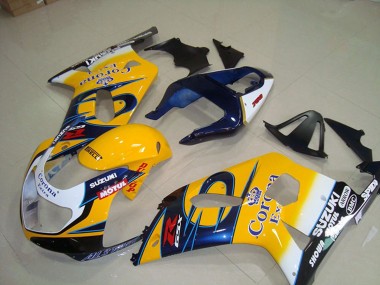 Compra Carenados Moto Suzuki GSXR 750 2001-2003 - Amarillo Blanco Azul Alstare Corona Extra Motul