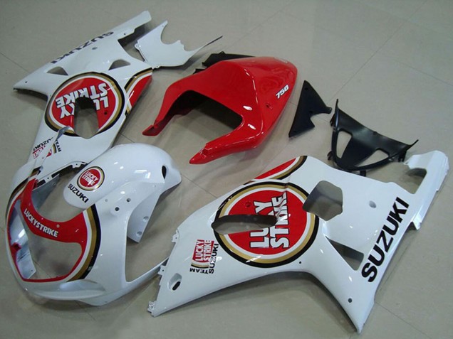 Compra Carenados Moto Suzuki GSXR 750 2001-2003 - Blanco Rojo Lucky Strike