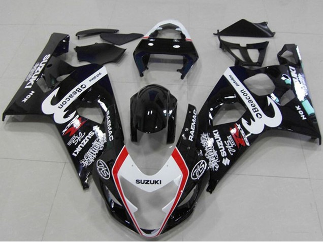 Compra Carenados Moto Suzuki GSXR 750 2004-2005 - Negro Brillante Blanco Rojo Faro