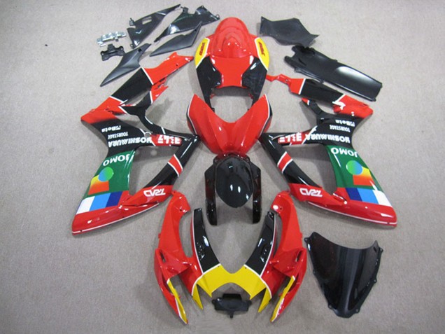 Compra Carenados Moto Suzuki GSXR 750 2006-2007 - Rojo Negro Amarillo Verde JOMO