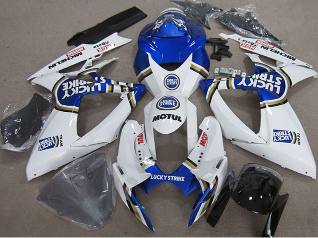Compra Carenados Moto Suzuki GSXR 750 2006-2007 - Blanco Azul Michelin Motul Lucky Strike