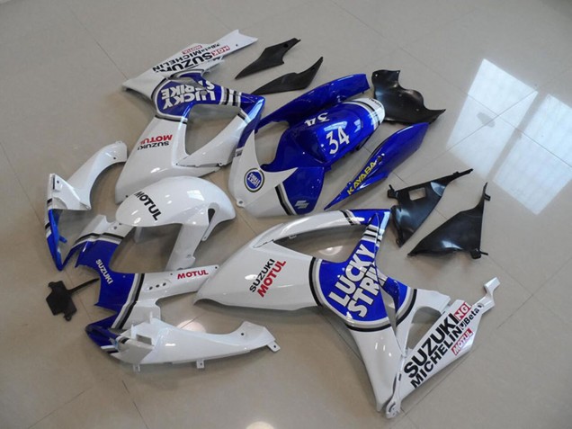 Compra Carenados Moto Suzuki GSXR 750 2006-2007 - Blanco Azul Lucky Strike Motul 34