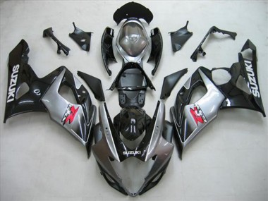 Compra Kits Carenado Moto Suzuki GSXR 1000 2005-2006 - Negro Brillante Plata Rojo