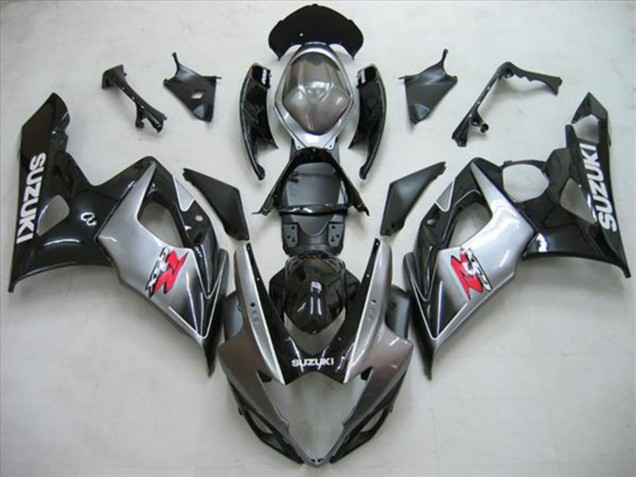 Compra Kits Carenado Moto Suzuki GSXR 1000 2005-2006 - Negro Brillante Plata Rojo