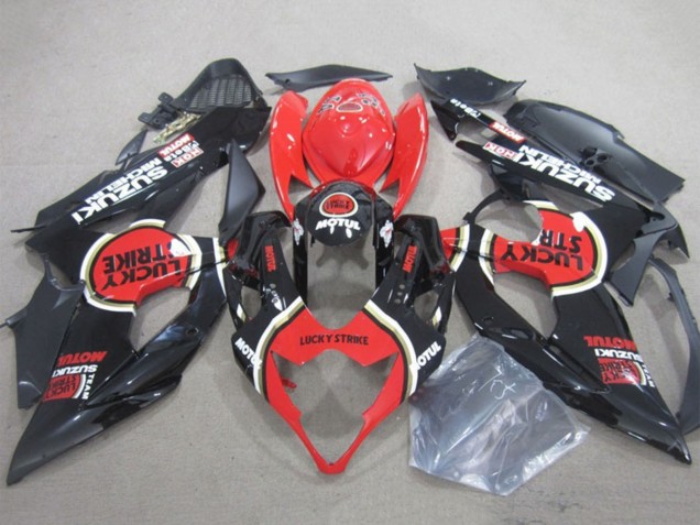 Compra Carenados Moto Suzuki GSXR 1000 2005-2006 - Negro Rojo Lucky Strike Motul