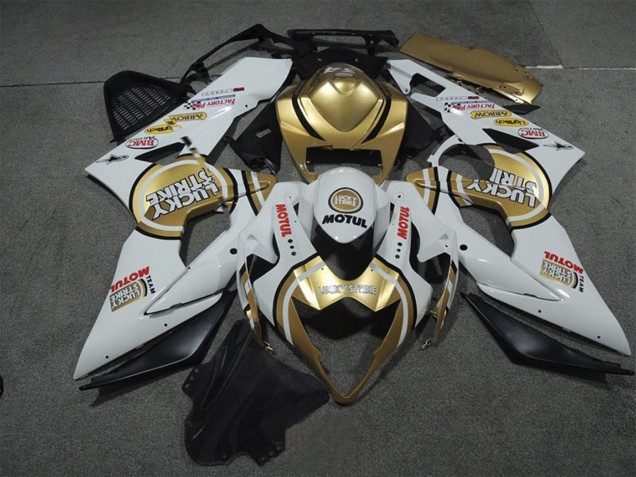 Compra Carenados Moto Suzuki GSXR 1000 2005-2006 - Blanco Oro Lucky Strike Motul