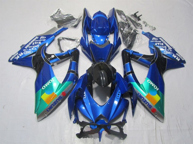 Compra Carenados Moto Suzuki GSXR 1000 2007-2008 - Azul Verde Negro JOMO