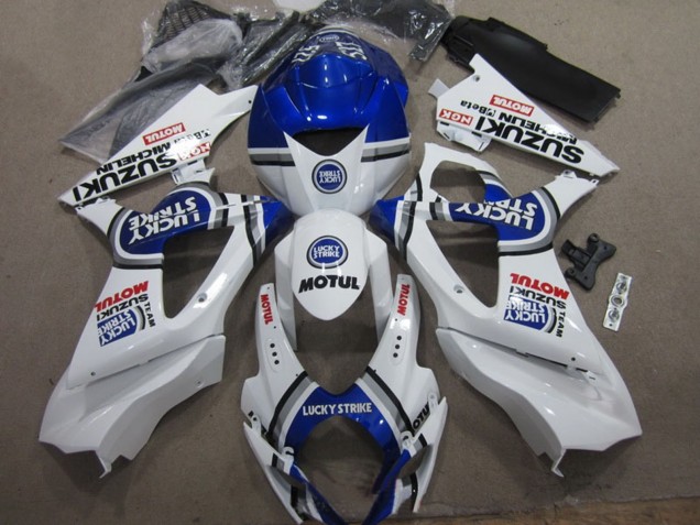 Compra Carenados Moto Suzuki GSXR 1000 2007-2008 - Blanco Azul Lucky Strike Rojo Motul