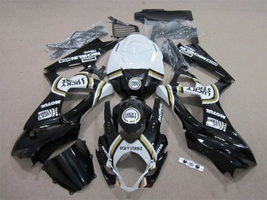 Compra Carenados Moto Suzuki GSXR 1000 2007-2008 - Blanco Negro Lucky Strike Motul