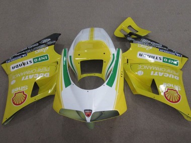 Compra Carenados Moto Ducati 748 1993-2005 - Amarillo Blanco Verde Shell Info Strrda