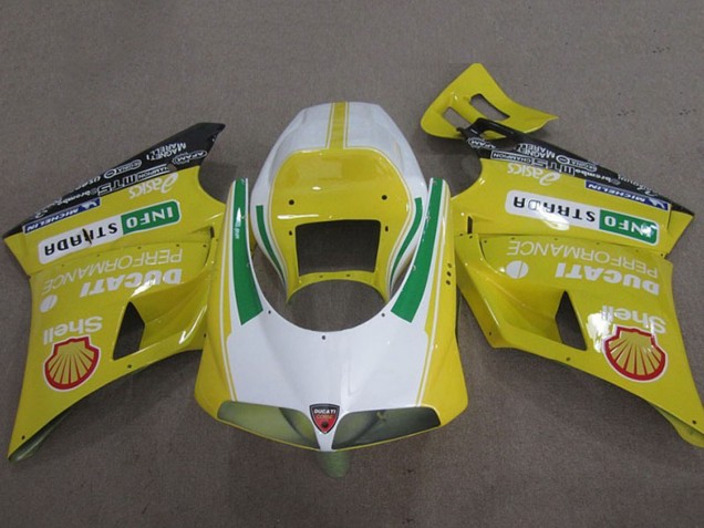 Compra Carenados Moto Ducati 748 1993-2005 - Amarillo Blanco Verde Shell Info Strrda