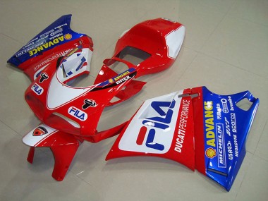 Compra Carenados Moto Ducati 748 1993-2005 - Blanco Rojo Azul Fila