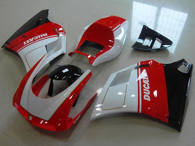 Compra Carenados Moto Ducati 916 1993-2005 - Blanco Rojo Negro Brillante