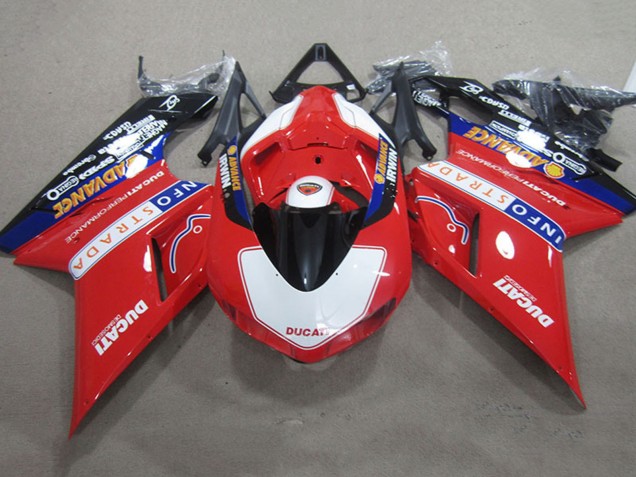Compra Carenados Moto Ducati 1098 2007-2014 - Rojo Blanco Negro Info Strada Advance