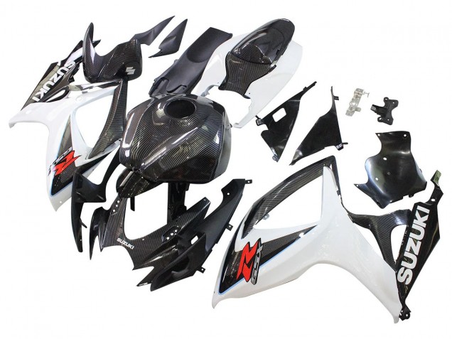 Compra Carenados Moto Suzuki GSXR 600/750 2006-2007 - Negro Blanco FibraCarbono Estilo