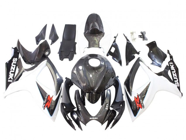 Compra Carenados Moto Suzuki GSXR 600/750 2006-2007 - Negro Blanco FibraCarbono Estilo