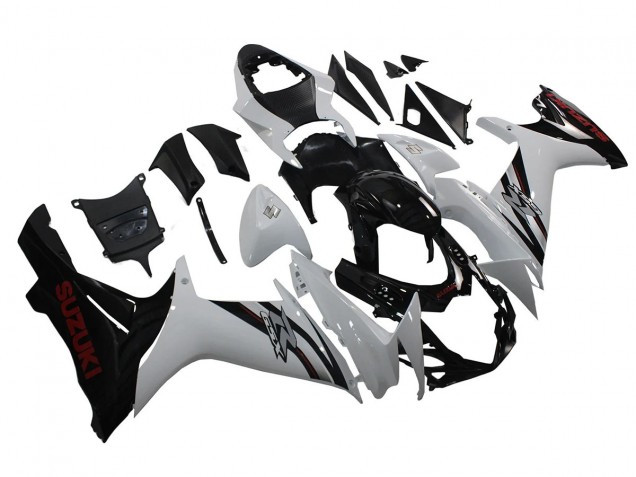 Compra Carenados Moto Suzuki GSXR 600/750 2011-2024 - Blanco Negro Brillante