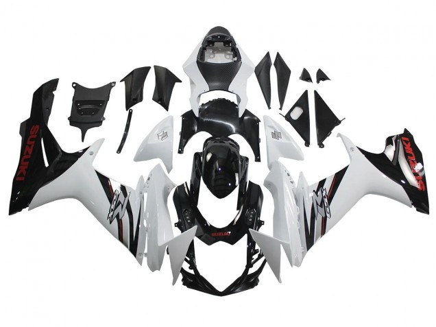 Compra Carenados Moto Suzuki GSXR 600/750 2011-2024 - Blanco Negro Brillante