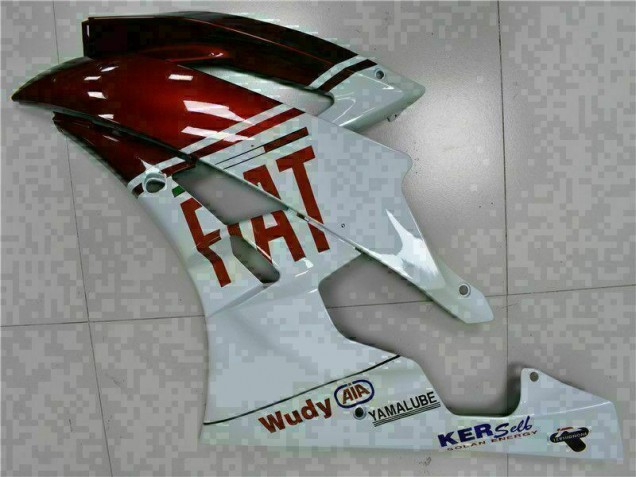 Marrón Blanco Carenado Moto Yamaha R6 06-07