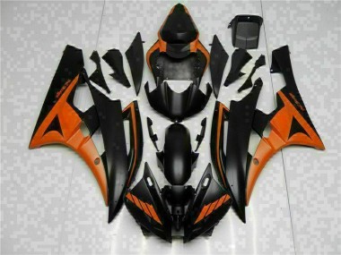 Naranja Negro ABS Kits Carenado Moto Yamaha R6 06-07