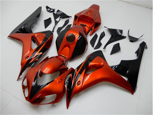 Naranja Negro Carenado Moto Honda CBR 1000 RR 06-07 Naranja Negro Carenado Moto Honda CBR 1000 RR 06-07