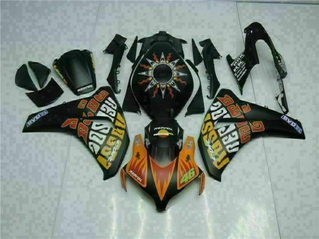 Naranja Negro Carenado Moto Honda CBR 1000 RR 08-11 Naranja Negro Carenado Moto Honda CBR 1000 RR 08-11