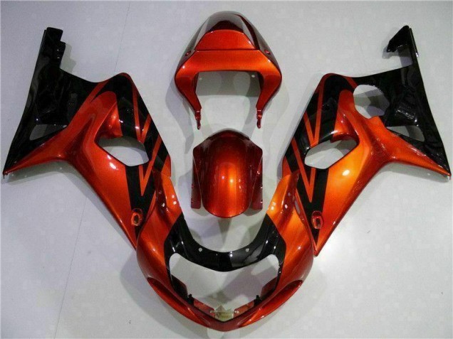 Naranja Negro Carenado Moto Suzuki GSXR 1000 K1 00-02 Naranja Negro Carenado Moto Suzuki GSXR 1000 K1 00-02
