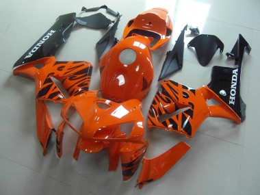 Naranja Negro Llama Carenado Moto Honda CBR 600 RR 05-06