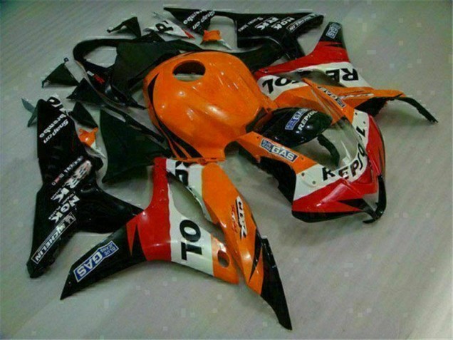 Naranja Negro Repsol Kit Carenado Inyección Honda CBR 600 RR 07-08 Naranja Negro Repsol Kit Carenado Inyección Honda CBR 600 RR 07-08