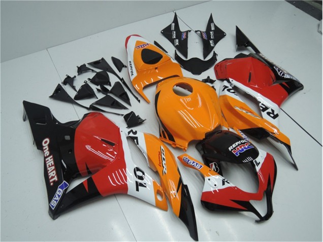 Naranja Rojo Negro Repsol Carenado Moto Honda CBR 600 RR 09-12