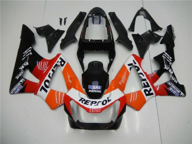 Naranja Rojo Negro Repsol Carenado Moto Honda CBR 900 RR 929RR 00-01 Naranja Rojo Negro Repsol Carenado Moto Honda CBR 900 RR 929RR 00-01