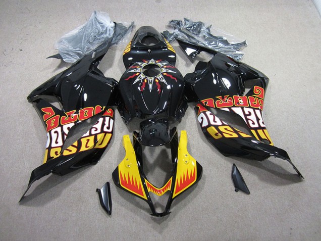 Negro Amarillo Kit Completo Carenado Moto Honda CBR 600 RR 09-12 Negro Amarillo Kit Completo Carenado Moto Honda CBR 600 RR 09-12