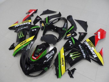 Negro Amarillo Monster Carenado Moto Kawasaki ZX10R 06-07