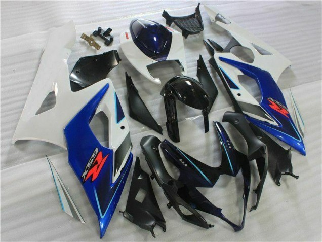 Negro Azul Blanco Carenado Moto Suzuki GSXR 1000 K5 05-06 Negro Azul Blanco Carenado Moto Suzuki GSXR 1000 K5 05-06