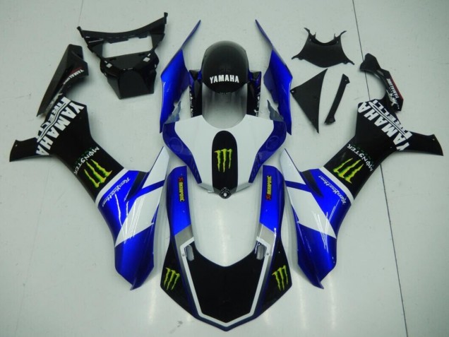 Negro Azul Monster Carenado Moto Yamaha R1 15-19 Negro Azul Monster Carenado Moto Yamaha R1 15-19