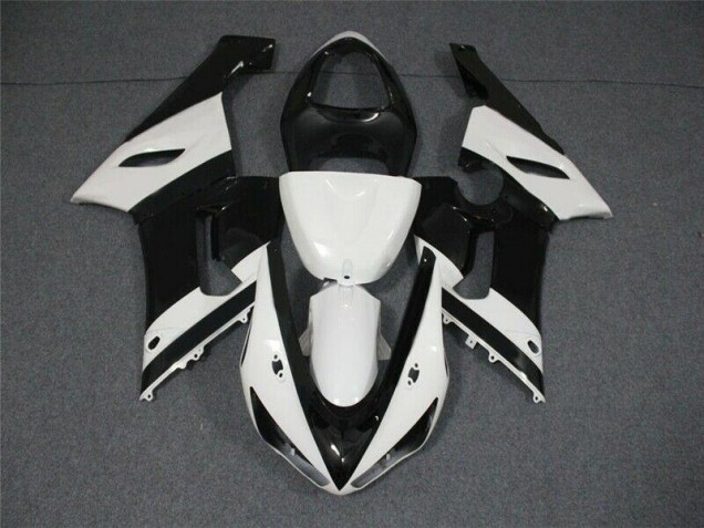 Negro Blanco ABS Moto Plástico Kawasaki ZX6R 05-06 Negro Blanco ABS Moto Plástico Kawasaki ZX6R 05-06