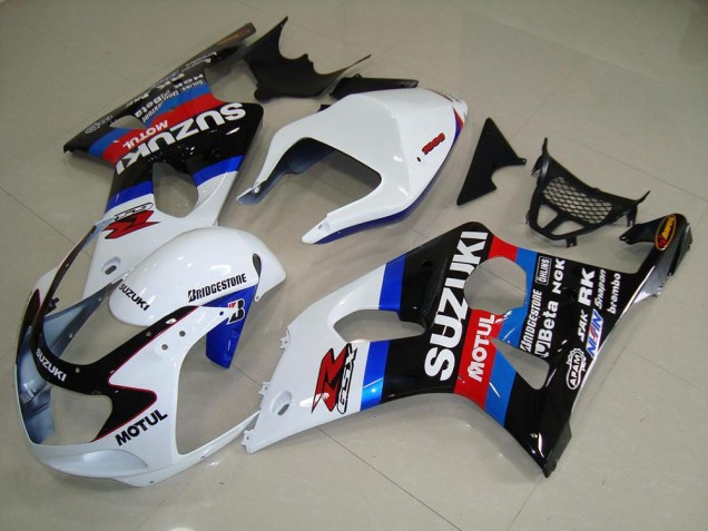 Negro Blanco Azul Carenado Moto Suzuki GSXR 1000 K1 00-02 Negro Blanco Azul Carenado Moto Suzuki GSXR 1000 K1 00-02