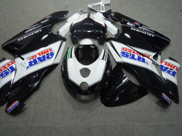 Negro Blanco Carenado Moto Ducati 749 03-04