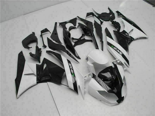 Negro Blanco Carenado Moto Kawasaki ZX6R 09-12 Negro Blanco Carenado Moto Kawasaki ZX6R 09-12