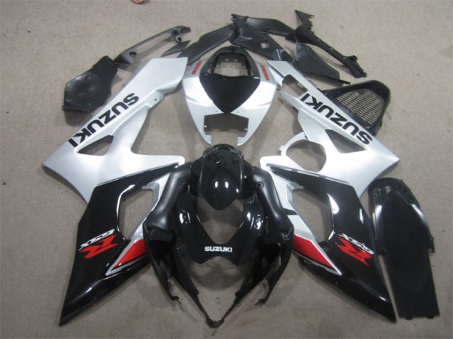 Negro Blanco Carenado Moto Suzuki GSXR 1000 K5 05-06 Negro Blanco Carenado Moto Suzuki GSXR 1000 K5 05-06