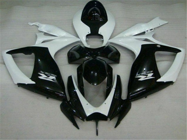 Negro Blanco Carenado Moto Suzuki GSXR 600 / 750 K6 06-07 Negro Blanco Carenado Moto Suzuki GSXR 600 / 750 K6 06-07