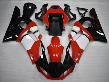 Negro Blanco Carenado Moto Yamaha R6 98-02