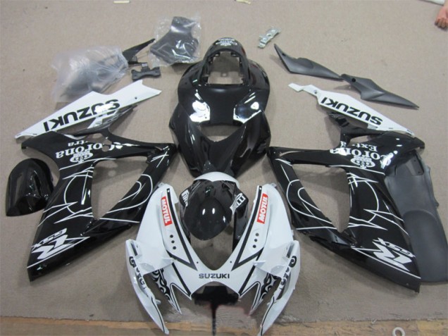 Negro Blanco Corona Extra Motul Carenado Moto Suzuki GSXR 600 K6 06-07 Negro Blanco Corona Extra Motul Carenado Moto Suzuki GSXR 600 K6 06-07